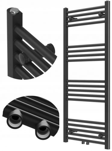  FÜRDŐSZOBA RADIATOR MODERN LÉTRA RADIÁTOR FEKETE 120x50 cm RAVEN