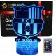 Kiegészítő focirajongóknak - Éjszakai lámpa gyermekeknek FC Barcelona Herb LED 3D