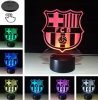 Kiegészítő focirajongóknak - Éjszakai lámpa gyermekeknek FC Barcelona Herb LED 3D