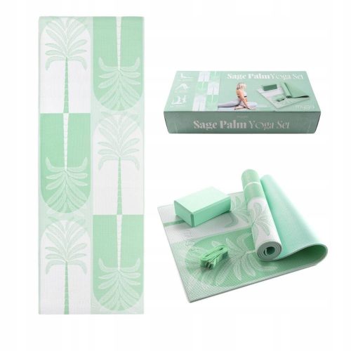  Myga Sage Palm Yoga Set: szőnyeg, blokk, pánt