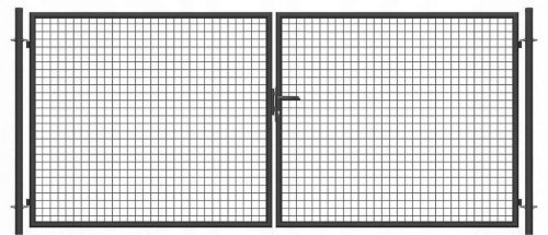  SX ECO kerítéskapu - kert - 4,00 x 1,70 m - ANTRACIT szín