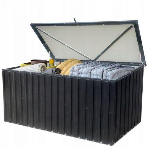  Fém Kerti Box 1300 l Corciano 183x88,6x94 cm Terasz Erkélyhez