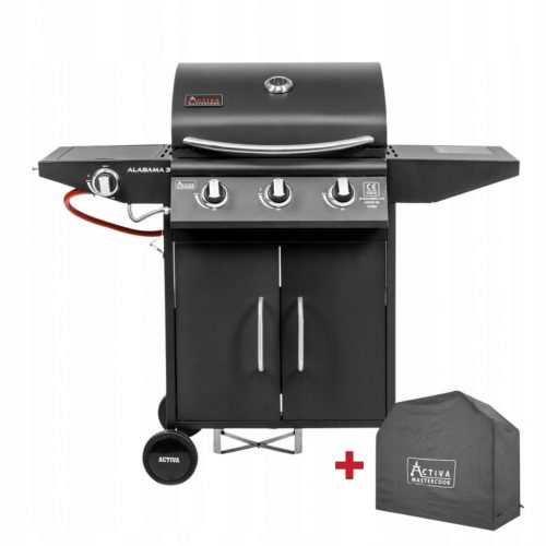  ACTIVA GARDEN GARDEN GRILL ALABAMA 3 12,8 kW + BURKOLAT, öntöttvas rostély