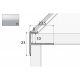 Lépcső élvédő profilok - Lép lépcsőprofil az A85 - 200 cm ezüst csempékhez