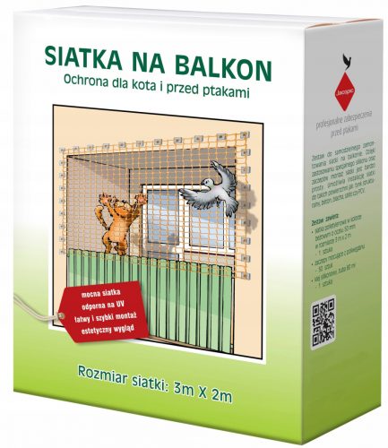 Biztonsági háló macskáknak - Macskahálóval ellátott madarak galambok 2x3