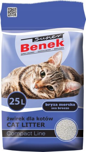 Alom nyulaknak és kis rágcsálóknak - Super Benek Compact Morskie 25L żwirek