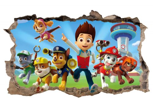 Falmatricák - Paw Patrol falmatrica 47x77 cm, többszínű