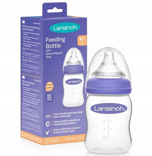 Bébiüveg - Lansinoh palack 160 ml -es teat szabad áramlás