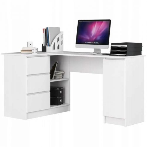 Computer Corner Desk B20 Left 155 cm Fehér