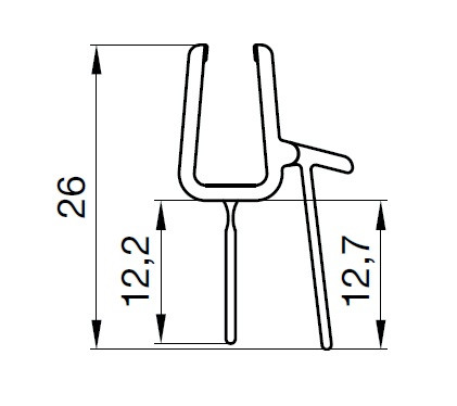 Sanswiss Ronal vízszintes tömítés 6 mm 52203