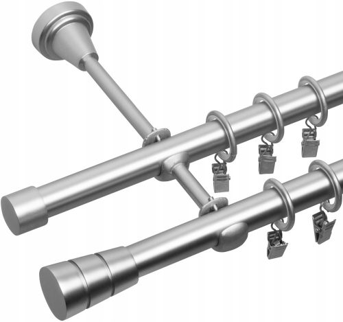 Kész függönyrúd - Függönyrúd + csendes kerekek, dupla fi19 220 cm