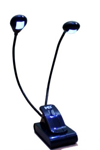  Clip-on asztali lámpa 2x2 LED fekete Shott