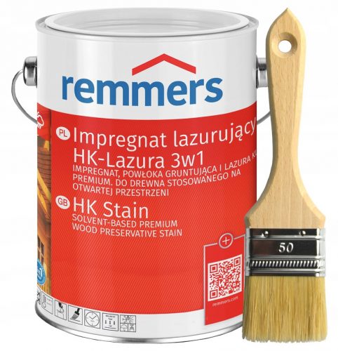 Remmers HK-Lazura 3 az 1-ben üvegezés impregnálása, színtelen, 2,5 l