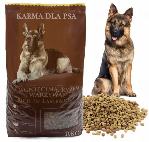 Száraz kutyaeledel - Boldog kutya naturaq jagnacina rizs 15 kg happydog