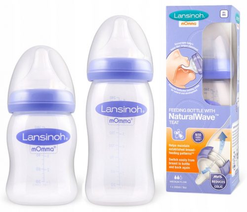 Bébiüveg - Lansinoh palackkészlet 160 ml + 240 ml -es csírák