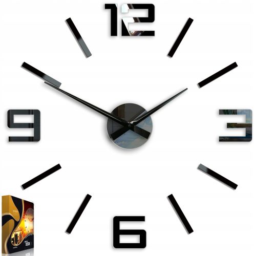 Óra - ModernClock falióra, fekete, 60 cm