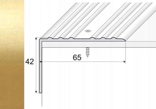 Külső lépcsők - 90 cm -es csík alumínium szög 42x65 mm arany A32