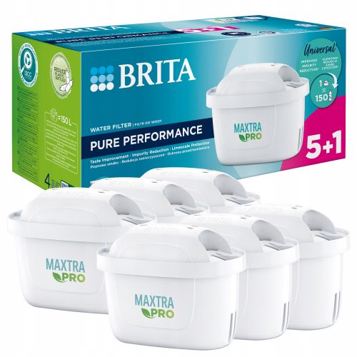  Szűrőbetét a Brita Maxtra PRO Pure Performance kancsóhoz, 6 db.