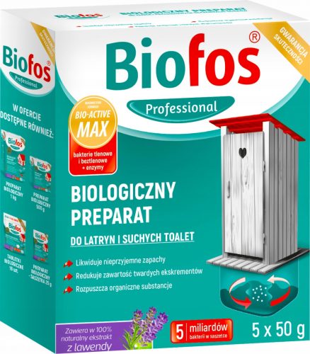  Biofos készítmény latrinákhoz és száraz WC-khez 250 g