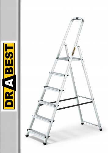 Drabest létra 3,19 m alumínium 1 x 6 125 kg-ig