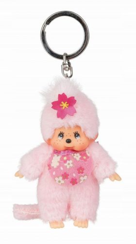  Monchhichi 242467 Kulcstartó 11cm rózsaszín majom