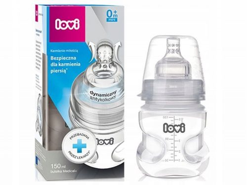 Bébiüveg - Lovi Bottle Medical 150ml + Teat 0m + 21/565