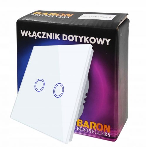 BarON dupla érintéskapcsoló 2G WHITE