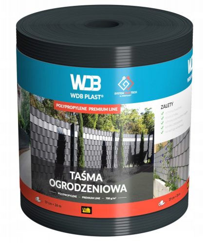 WDB Plast 62.000.7016 kerítésszalag 19 cm x 26 m