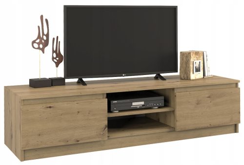 MODERN ASZTAL, TV-SZEKRÉNY, 140CM, KÉZMŰKÖDŐ TÖLGY