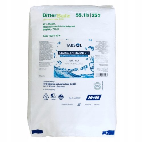  Tabsol Magnesium Sulfate 25kg fürdősó