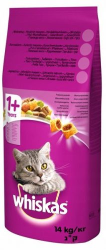 Granulátum macskáknak - Whiskas felnőtt tonhal és zöldségek 14 kg