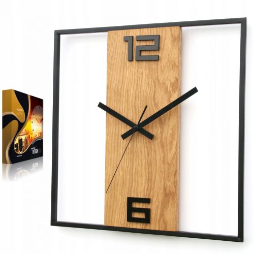  ModernClock falióra, fekete, barna árnyalatai, 33,5 cm