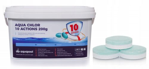 Medence kémia - Klór tabletta Aquapool Aqua Chlor 10 Actions 5 kg