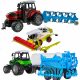 Traktoros játék - Traktor nagy kombájn set+2 traktor+2 gép