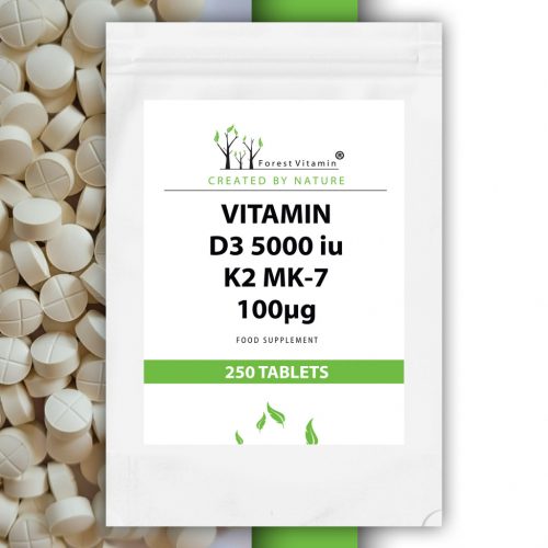  Étrend-kiegészítő Forest Vitamin D3 5000iu tabletta 250db.