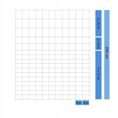 Erdő kerítés háló 200/17/15 L 50 m + kapcsok