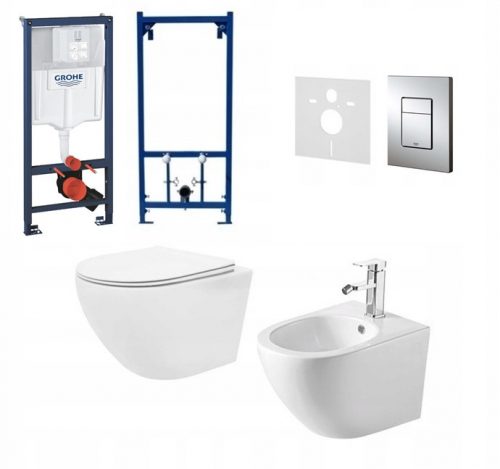  GROHE KERETES WC-TÁL VERA BIDE RIMLESS VELDMAN