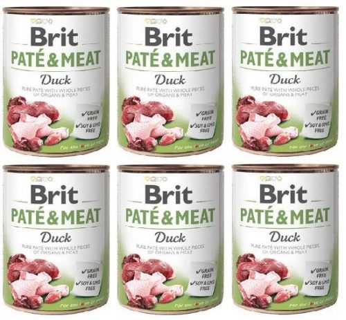 Nedves kutyaeledel - Brit Pate Meat Duck 6x800g