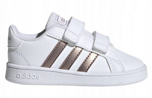 Gyermek sportcipők - 25 ADIDAS GYERMEKCIPŐ FEHÉR ARANY tépőzáras EF0116