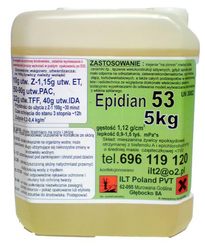 Epidian epoxigyanta 5 kg színtelen