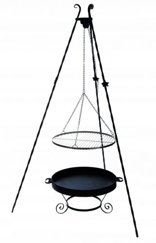 Tűzrakó tál - Garden Grill Triogen kovácsolt rozsdamentes rács 80 cm