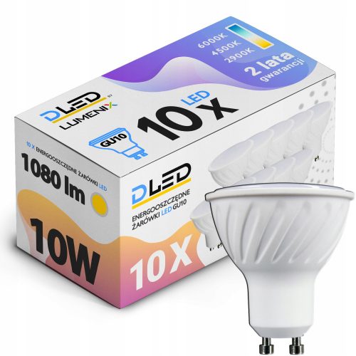 10x GU10 LED izzó 1080lm 10W NEM VILLOGÓ CCD