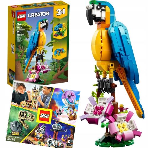  LEGO Creator 3 az 1-ben 31136 egzotikus papagáj 3 az 1-ben + LEGO KATALÓGUS 2024 ÚJ