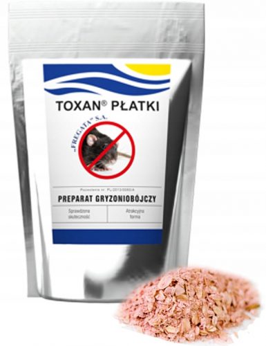 Egerek és patkányok elleni védelem - Toxan pelyhek 1 kg egérmérgező patkányok mumifikálnak