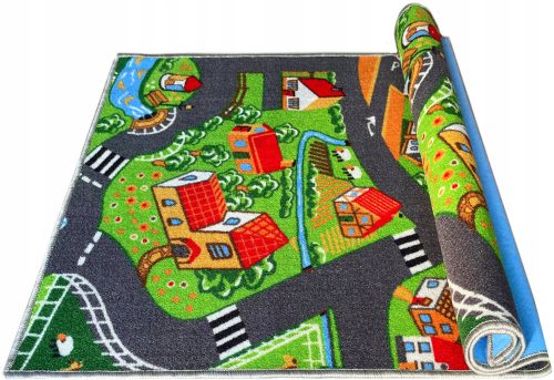 Gyermek szőnyeg - Road Road Village Streets City Farm Cars 200x250