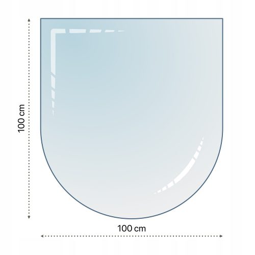 Kandalló ajtaja - Edzett üvegbázis a kandalló alatt 100x100