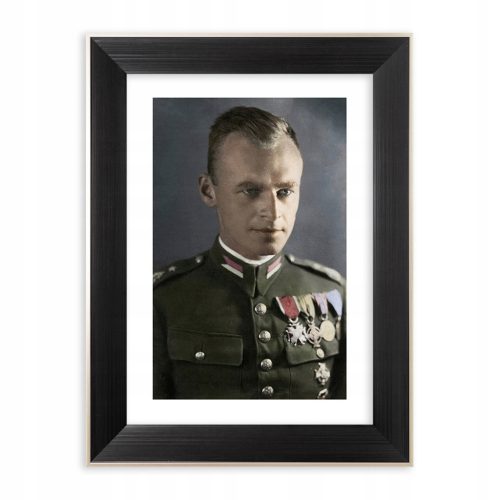 Falfestészet - Witold Pilecki kapitány, fotófestmény keretben