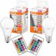 2x LED izzó E27 9W 60W 806LM OSRAM RGBW + PILL