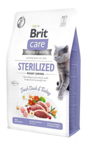 Granulátum macskáknak - Brit Care Cat sterilizált súlyszabályozás 2 kg