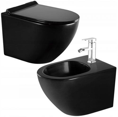 WC csésze wc - MEXEN LENA BOWL WC RIMLES BAST BIDET FEKETE FEKETE